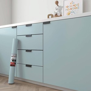 Decotalk 30x120 Haze Blue Wallpaper Stick and Peel Blue Contact Paper Solid Color Contact Paper Peel and Stick Solid Color Vinyl Renter Friendly Wallpaper for Bedroom HazeBlue Vinyl Removable