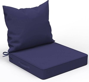 COZEER Outdoor Chair Cushions 24x24 Inch, Waterproof Fade Resistant, Blue