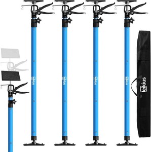 4PK Dust Barrier Poles,Steel Cabinet Jacks for Installing Cabinets,Adjustable 45.3-114.3 Quick Support Rod,Telescopic Support Pole for Zipwall