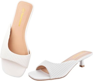 Elegant Kitten Heels Sandals for Women Dressy Open Toe Irregular One-Piece Wedding Slide 2 inch Low Heeled Comfortable Sandals Fashion 2026 Summer Trendy Slip-On Sandal Slipper