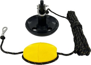 XIALUO Marine Mushroom Anchor Kit 12 lb Black PE Coated Kayak Anchor Accessories with 50 ft Rope for Fishing Kayaks, Canoe, Jet Ski, SUP Paddle Board and Small Boats