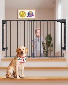 Cumbor Expandable 31.6-48 No Bottom Bar Baby Gate for Stair, Wide Dog Gate