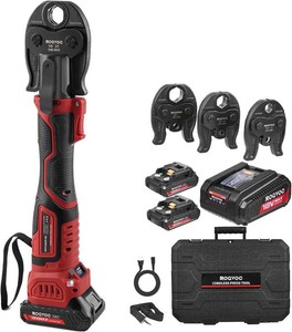 $600 Copper Press Tool, 18V Copper Pipe Crimper with 3 VUS Jaws
