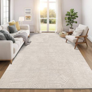 $176 Pauwer 9x12 Area Rugs for Living Room, Modern Non Slip Washable Rug, Beige