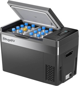 $218 BougeRV 12v refrigerator 30 Quart, -8 50  Portable Freezer for Car, Black