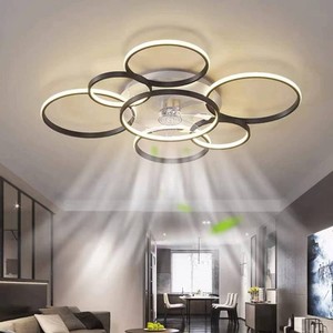 $195 41 Black Modern Ceiling Fan with LED Light and Remote