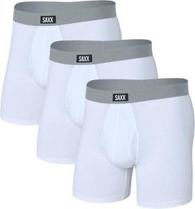 SAXX Underwear Co. Mens Core Cotton Boxer Brief Fly 3-Pack