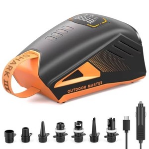 $180 OutdoorMaster 20PSI High Pressure 74Wh Rechargeable SUP Air Pump Electric Shark 3 - Auto-Off & Deflation,12V DC & Type-C Input, for Inflatable Stand Up Paddle Boards, Boats
