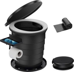 TRIPTIPS Upgrade Retractable Portable Toilet Travel Toilet Adjustable Height Camping Toilet Portable Potty for Adults Kids, Foldable Portable Toilet for CampingCar