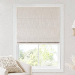 Madison Park Roman Shade, Blackout Blinds Thermal Insulated, 31x64 Linen
