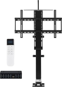 $270 CO-Z Motorized TV Lift for 32 to 70 TVs up to 600x400 VESA, Height Adjustable TV Stand and Wall Mount with Remote Control and Memory Setting, Automatic Lift for Home Office