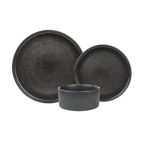 Anderson Black Stoneware 12-Pieces Set