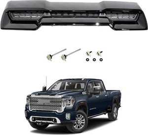 Front Hood Vent Compatible with 2020-2023 Sierra 2500HD 3500HD,Bumper Air Vent Trim for Hood Scoop - Replacement 84686275 Black