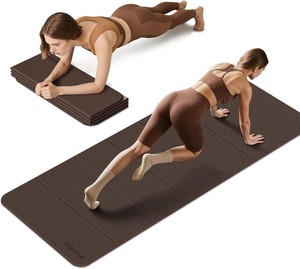PAIDU Foldable Yoga Mat 10MM Thick SGS Certified TPE 75x26 Portable