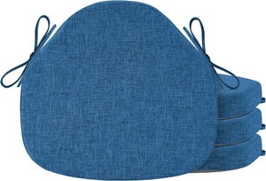 OVOV Chair Cushions for Dining Chairs Set of 4 Blue 16x15 Inch