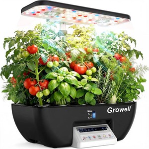 Growell 17 Pods Hydroponics Growing System Kit, Indoor Garden with 2 Fans