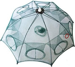 2 Pack Minnow Trap, Crawfish Trap, Crab Trap, Umbrella Fishing Net