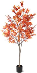 Daifunli 1 Pcs 5Ft Fall Tree Autumn Artificial Maple Tree Decor