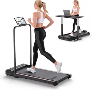 $130 Walking Pad Treadmill for Home - Foldable Treadmills with Handle Bar Mini Portable Walk Pads Under Desk Small Spaces Compact Folding Electric Treadmills Office Walking and Running Machine Terluxra