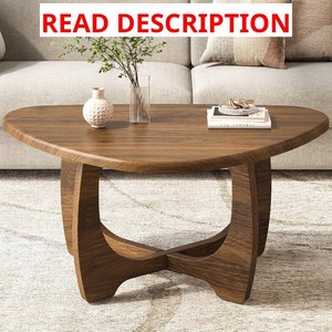 $140 Coffee Table for Living Room, Mid Century Modern Round Coffee Table