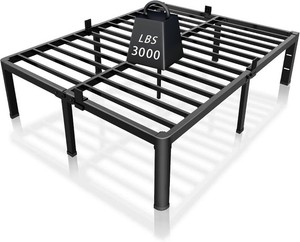 $120 ROIL 14 Inch King Bed Frame with Rounded Corner & 4 Mattress Baffles