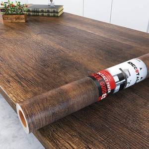 Decotalk Contact Paper Wood Grain Peel and Stick Wallpaper Self Adhesive Removable Brown Wood Contact Paper for Countertops Waterproof Vintage Wallpaper for Drawer Liner Cabinets Walls Desk 30x120