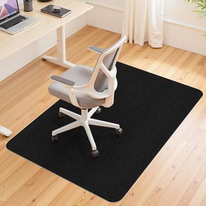 Wansimoo Office Chair Mat for Hardwood and Tile Floor, 36x48 Floor Mat, Heavy Duty Computer Gaming Chair Mat, Anti-Slip, Non- Curve, Desk Chair Mat, Floor Protector for Home Office(Black)