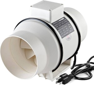 6Inch Exhaust fan Pipeline booster fan Inline duct fan 420 CFM Efficiency Air Fan for Duct Vent Bathroom, Kitchen, Grow Tent,Hydroponics,The wind is very strong.All-copper wire motors are more durable