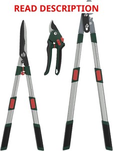 GARTOL Garden Tool - Bypass Lopper, Hedge Shears, Pruning Shears with Telescopic Aluminum Handles, Extendable Heavy-Duty Branch Cutters, Garden Clippers for Branches, Shrubs, and Hedges