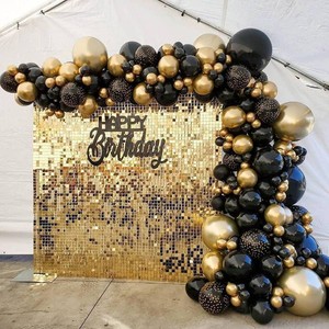 Shimmer Wall Backdrop - 24pcs Decorations Panel  Wedding, Birthday, Anniversary, Engagement & Bridal Shower Party Decor Panel (Champagne)