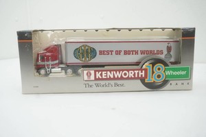 NIP Liberty Classics Die Cast 164 Scale Metal Bank with key Kenworth Cab with Trailer