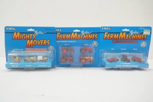NIP Ertl Replica Micro Size and 164 Die Cast Metal Farm Vehicles and Construction set