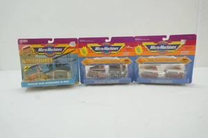 NIP Micro Machine Miniature Scale (2) Semi Truck collection #5 Firefighters, #4 Heavy Workers, Micro Machines Adventures
