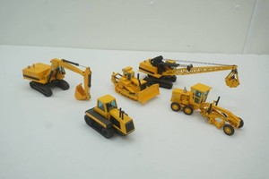 set of 5 Joel Miniature 1/50 scale die cast metal construction equipment