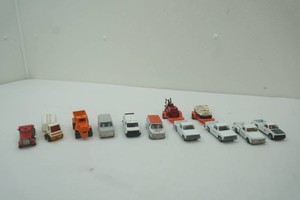 group of die cast metal 164 scale trucks and trailers, delivery vans
