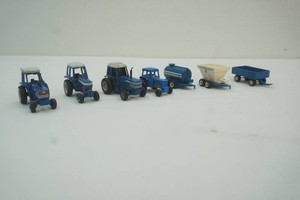 Ford die cast metal 164 scale tractors and implements