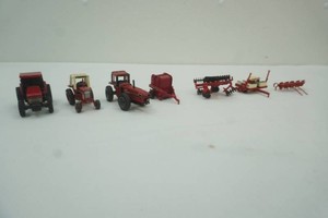 International die cast metal 164 scale tractor and implements
