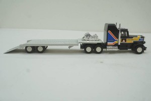 Joal die cast metal 150 scale semi truck lowboy flat bed trailer
