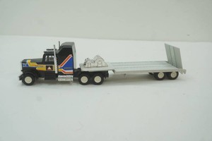Joal die cast metal 150 scale semi truck lowboy flat bed trailer