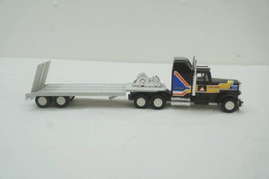 Joal die cast metal 150 scale semi truck lowboy flat bed trailer