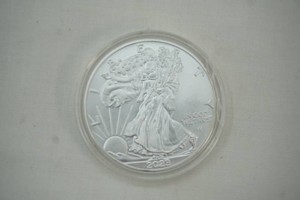 2023 American Eagle One ounce Silver Coin 1 Troy Ounce Fine Silver in protective plastic capsule