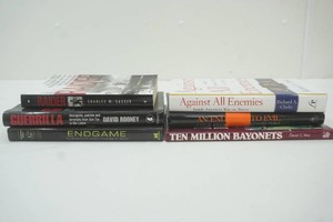 six non-fiction and military history books focused on war, counterterrorism, and international conflicts