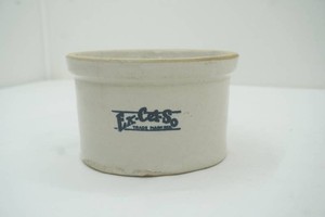vintage Ex-Cel-So advertising stoneware dairy crock app. 1 quart