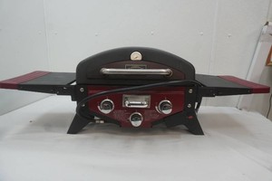 Authentic Smoke Hollow Vector table top 3 burner grill with 2 fold up side tables