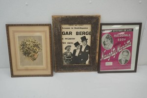 2 vintage advertising posters and 1 vintage print Curly locks by Hedwig von Schlieben