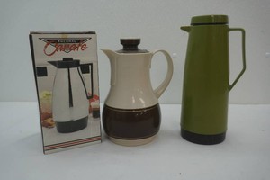 group of 3 thermal coffee carafes
