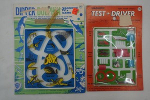 2 vintage magnetic games - 1968 Dipper Dolphin and 1965 Test-Driver
