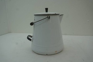 large vintage enamel coffee pot