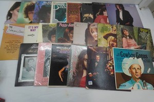 vintage vinyl albums including Mac Davis, Crystal Gayle, Donna Fargo, Freddy Fender and more
