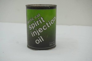 vintage Arctic Cat Spirit Injection Oil in metal can